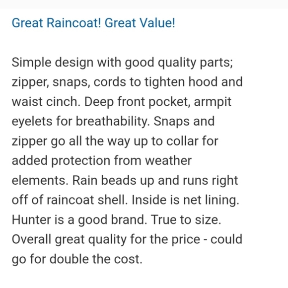 Hunter Ladies' water-resistant cotton smock jacket nwt - Picture 9 of 11